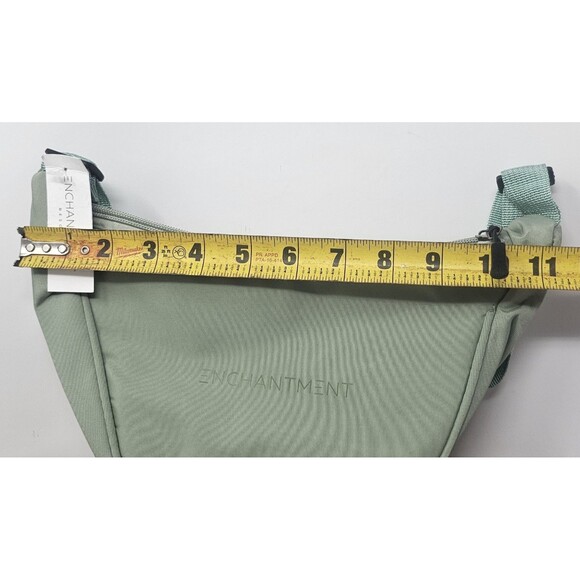 Enchantment Nylon Dumpling Half Crescent Crossbody Sage Green NWT Lightweight - Picture 7 of 9